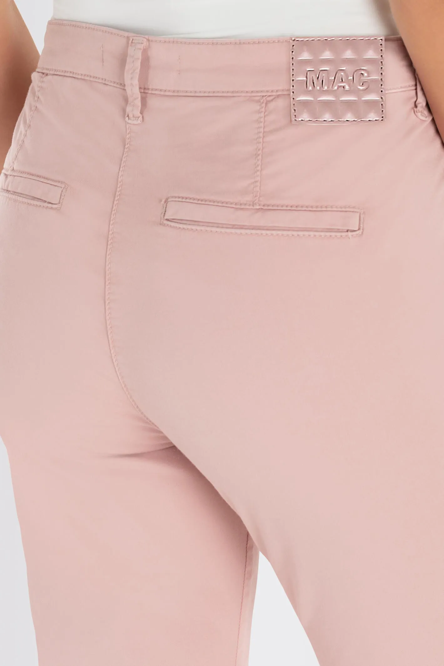 MAC 0434L 3075-00 427R Light Amethyst Pink Chino Turn Up Trousers