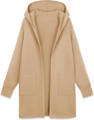 MAGCOMSEN Women's Cardigan Open Front Knit Hoodie Sweater Coatigan Jacket 2024 Casual Fall Trendy Coats with Pockets