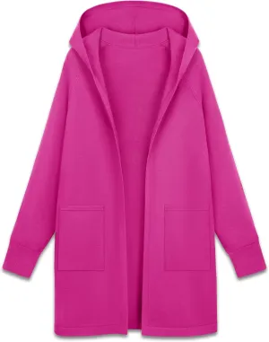 MAGCOMSEN Women's Cardigan Open Front Knit Hoodie Sweater Coatigan Jacket 2024 Casual Fall Trendy Coats with Pockets