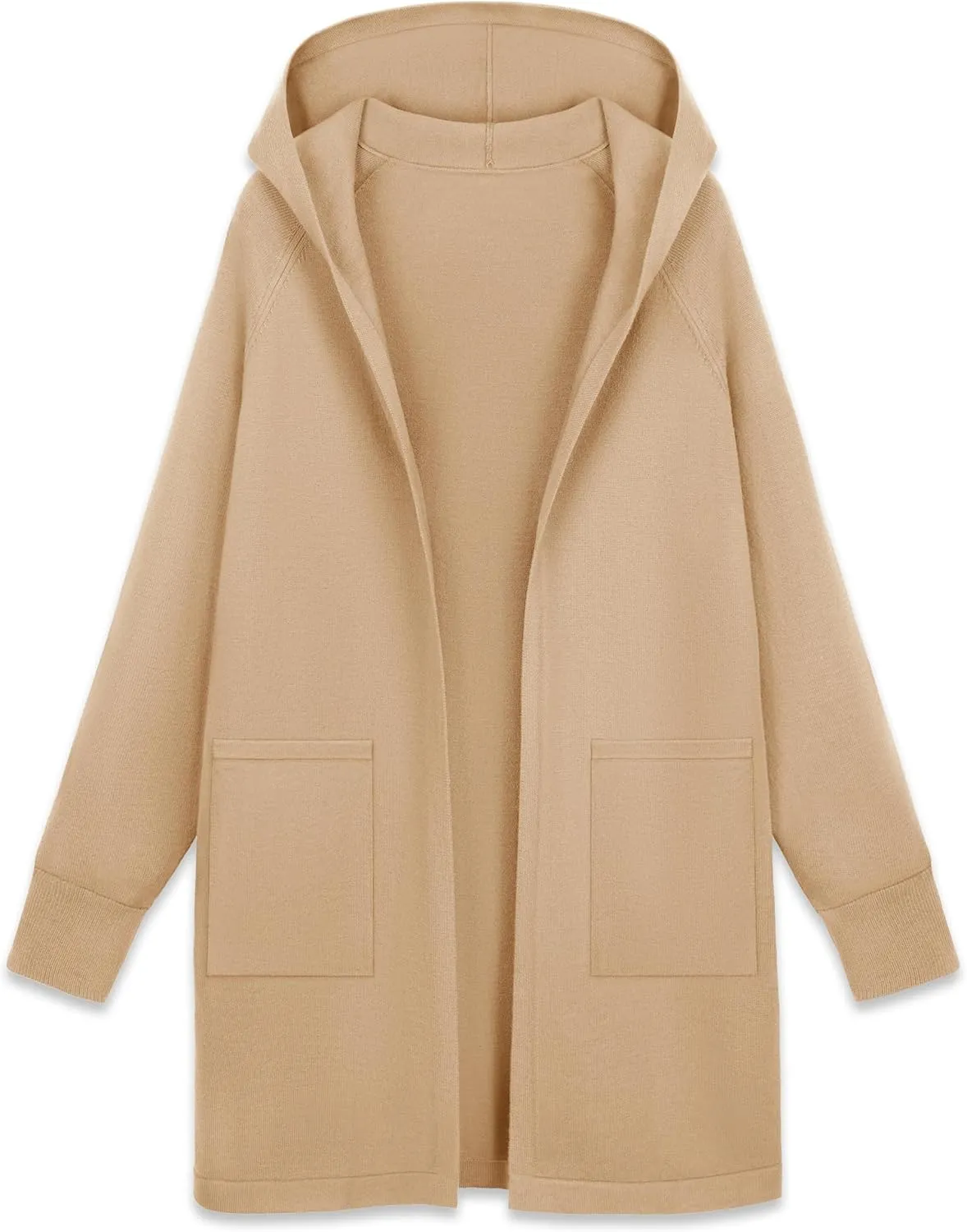 MAGCOMSEN Women's Cardigan Open Front Knit Hoodie Sweater Coatigan Jacket 2024 Casual Fall Trendy Coats with Pockets