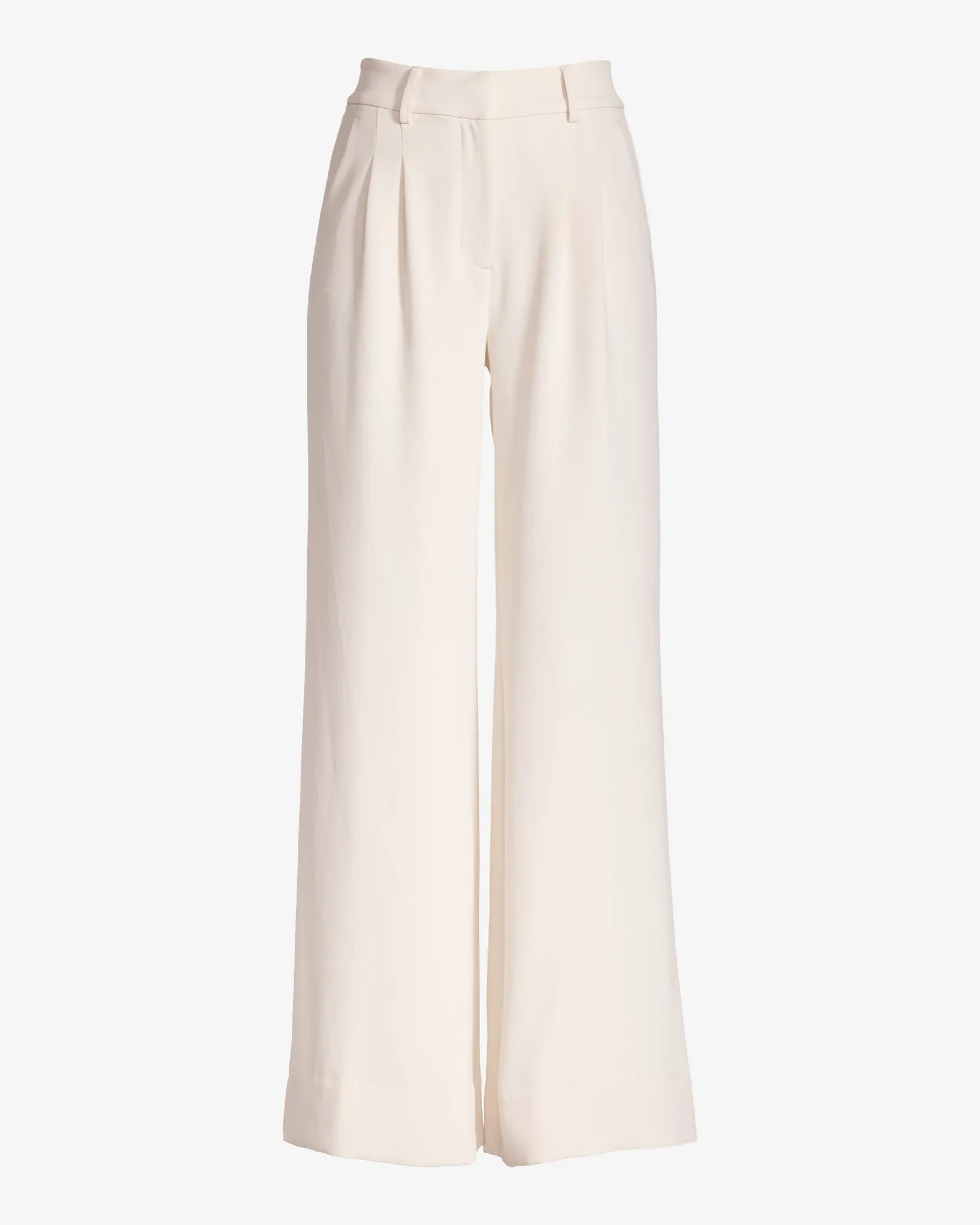 Malibu Wide Leg Effortless Drape Trouser Pant Off White