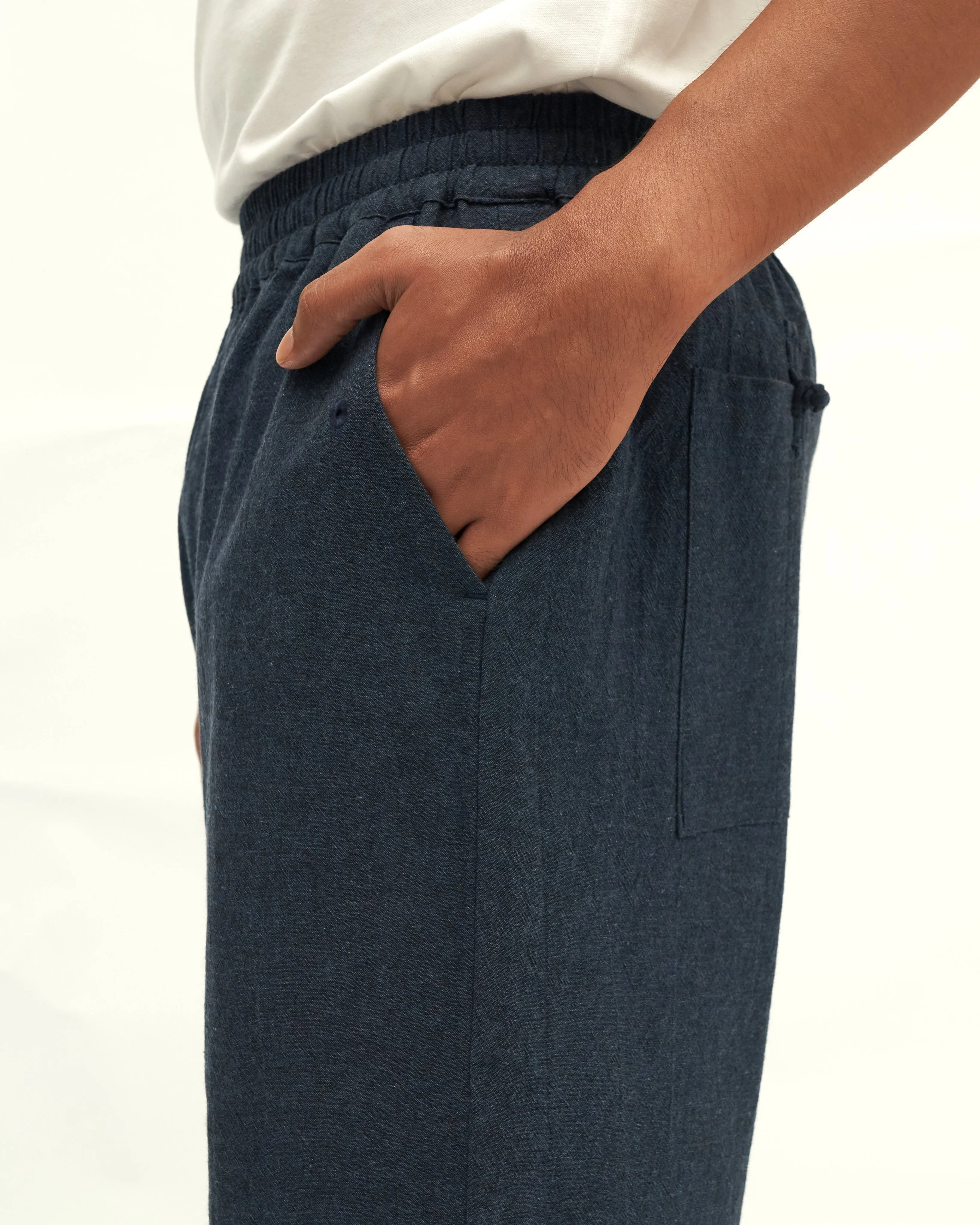 Men: Purnama Straight Pants (Dark Blue)