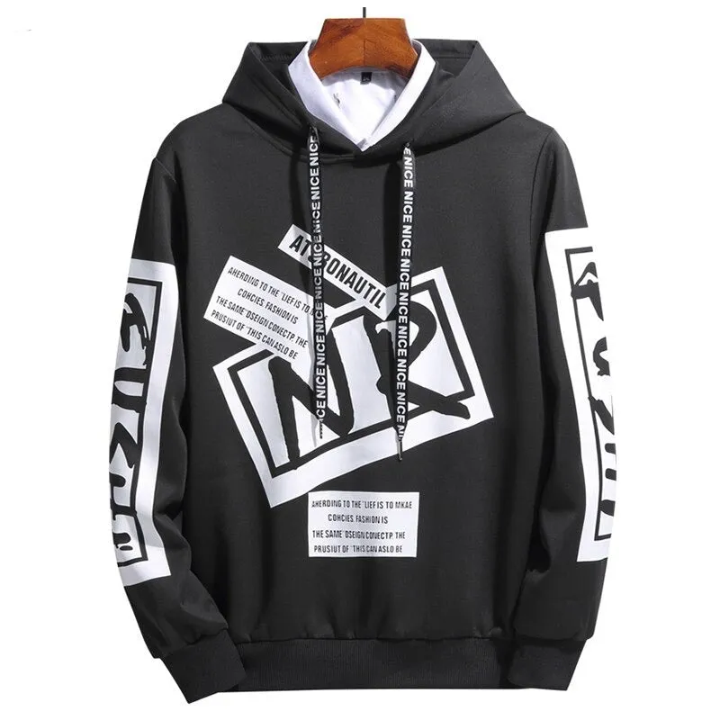 Men's Casual Letter Printed Hoodies