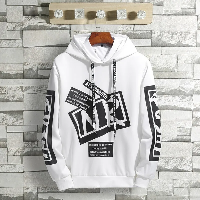 Men's Casual Letter Printed Hoodies