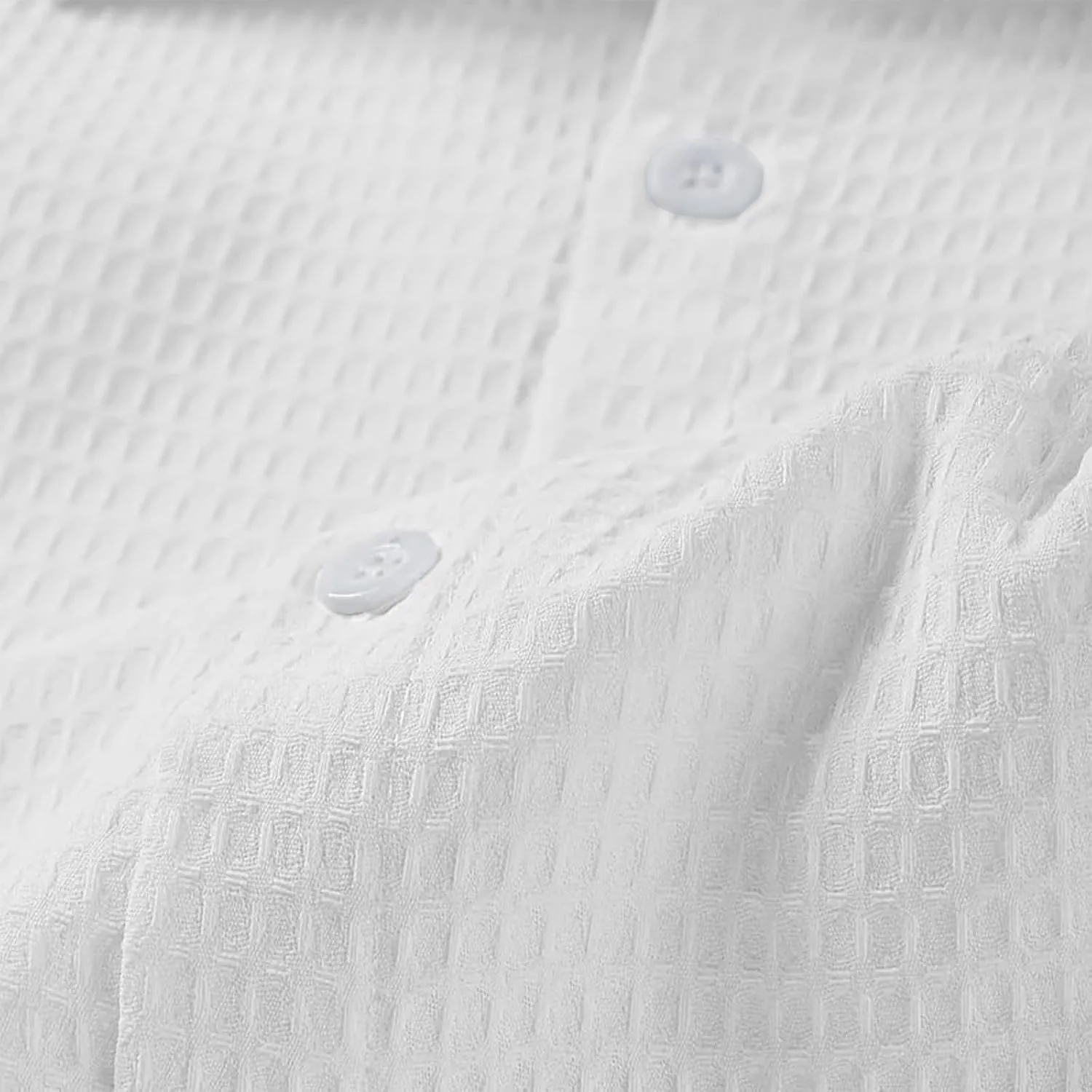 Men's Cross Flag Independence Day Print Casual Waffle Shirt Button Down Shirts Textured Summer Crop Tops Dress Shirts