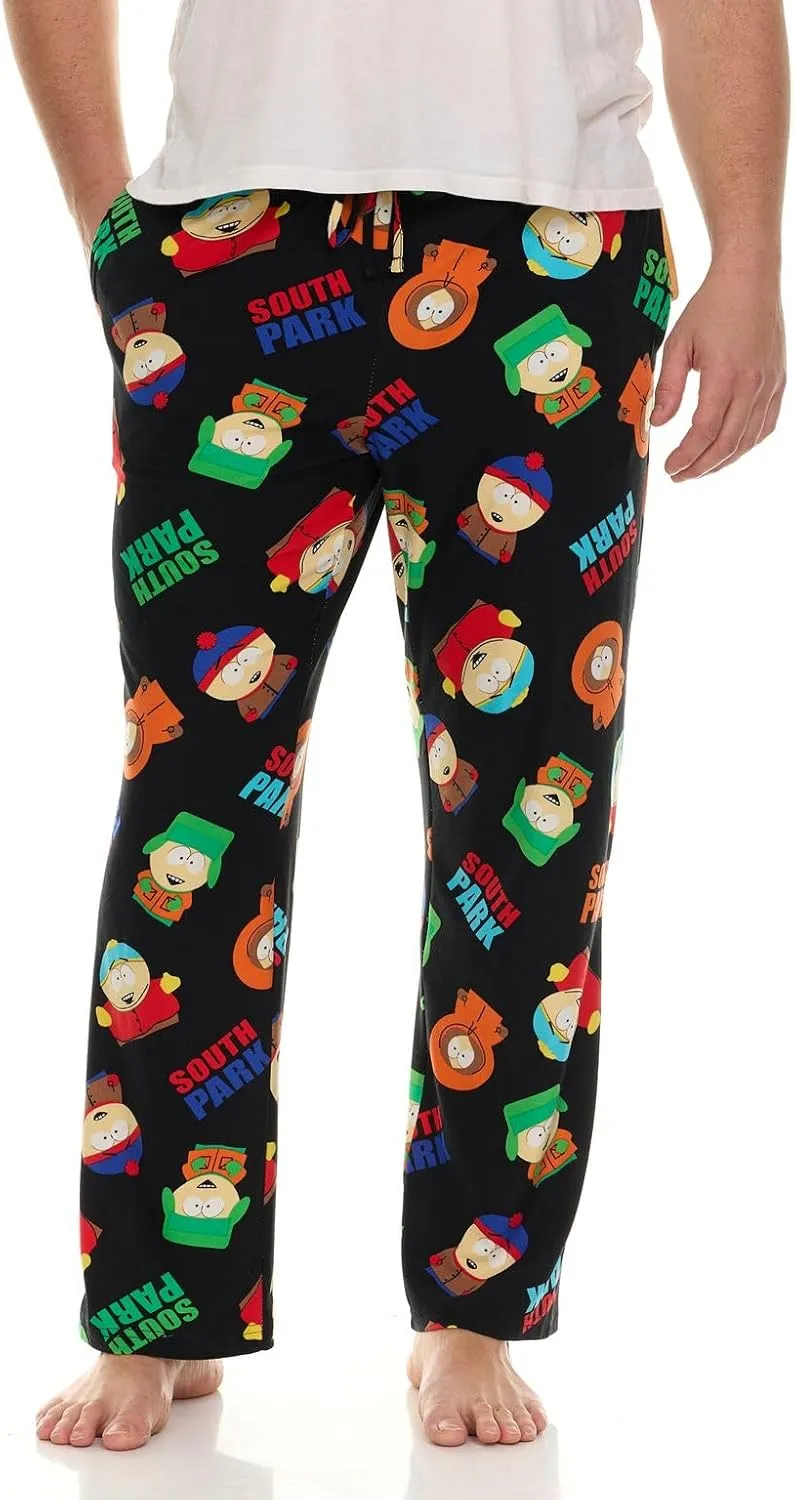 Mens Pajama Pants - South Park Cartman Kenny Kyle Soft PJ Pants Unisex Sleepwear for Women and Men (Sizes: S-XL)