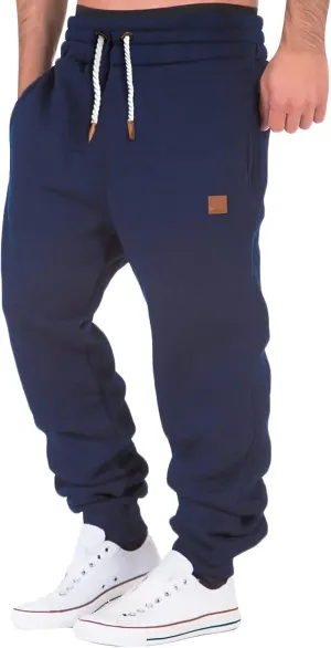 Mens Workout Cargo Sweatpants Pants Athletic Mens Cotton Linen Pants Drawstring Loose Beach Pants with Pockets Men's
