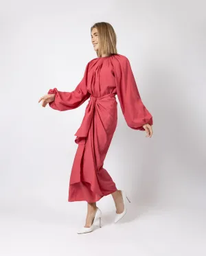 Mima Rosso Front Tie Linen Skirt