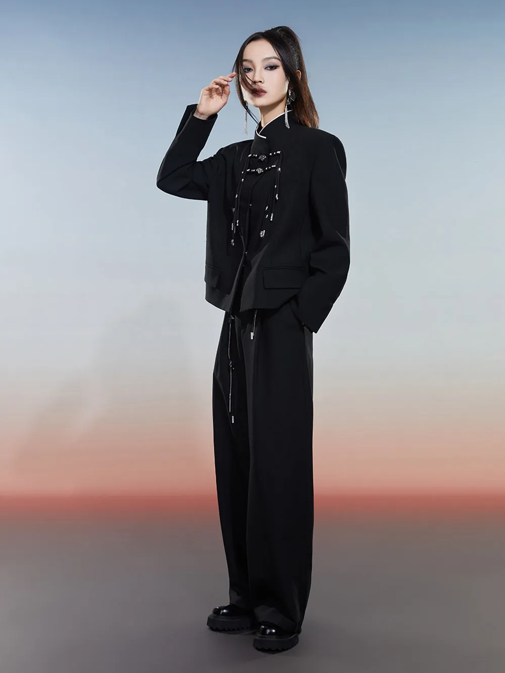 MUKZIN Black Short Versatile High-quality Suit Jacket