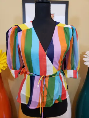 Multi Colored Stripe Blouse