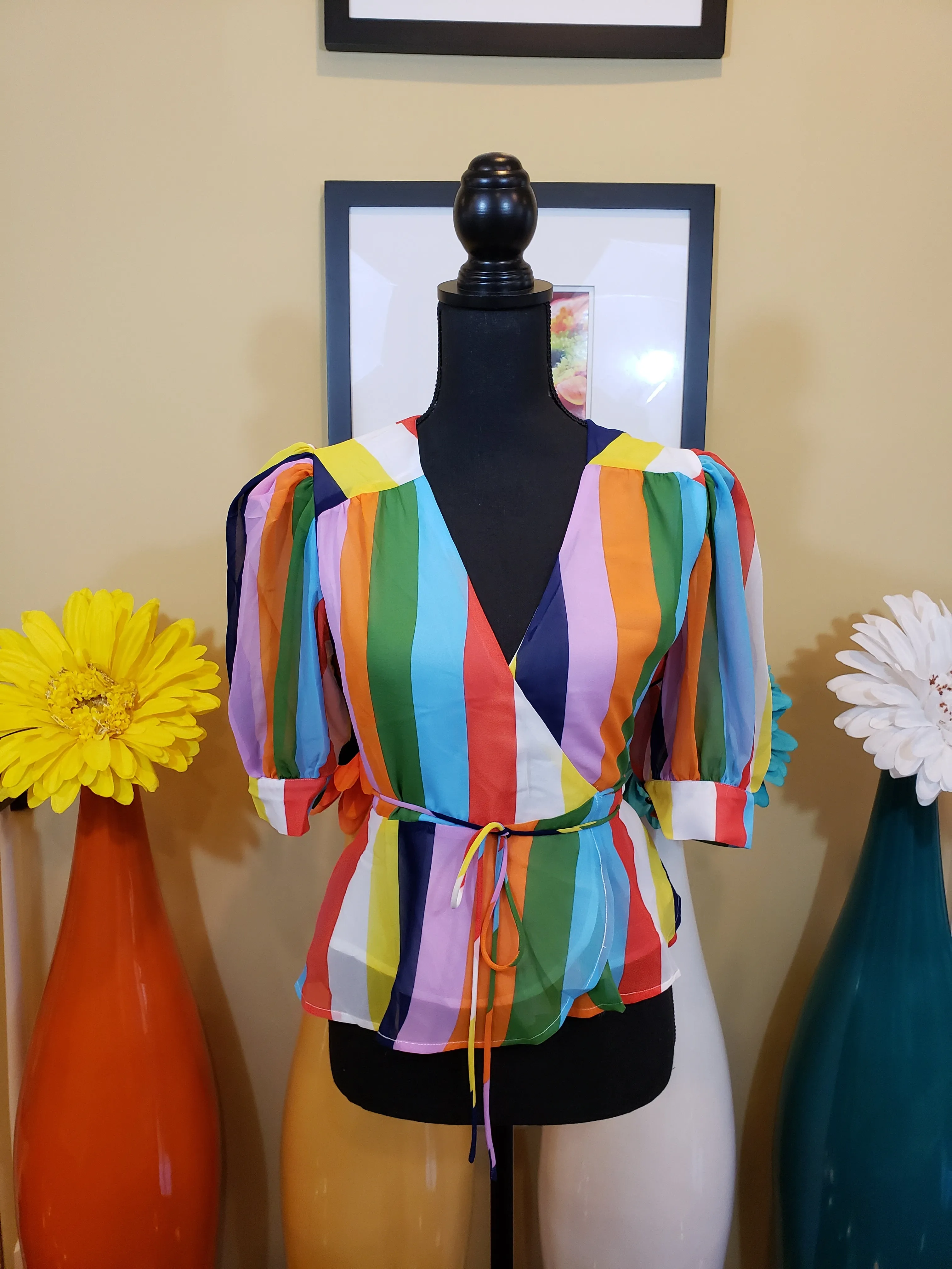 Multi Colored Stripe Blouse