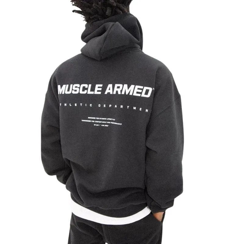 MUSCLE ARMED Fitness Workout Hoodie