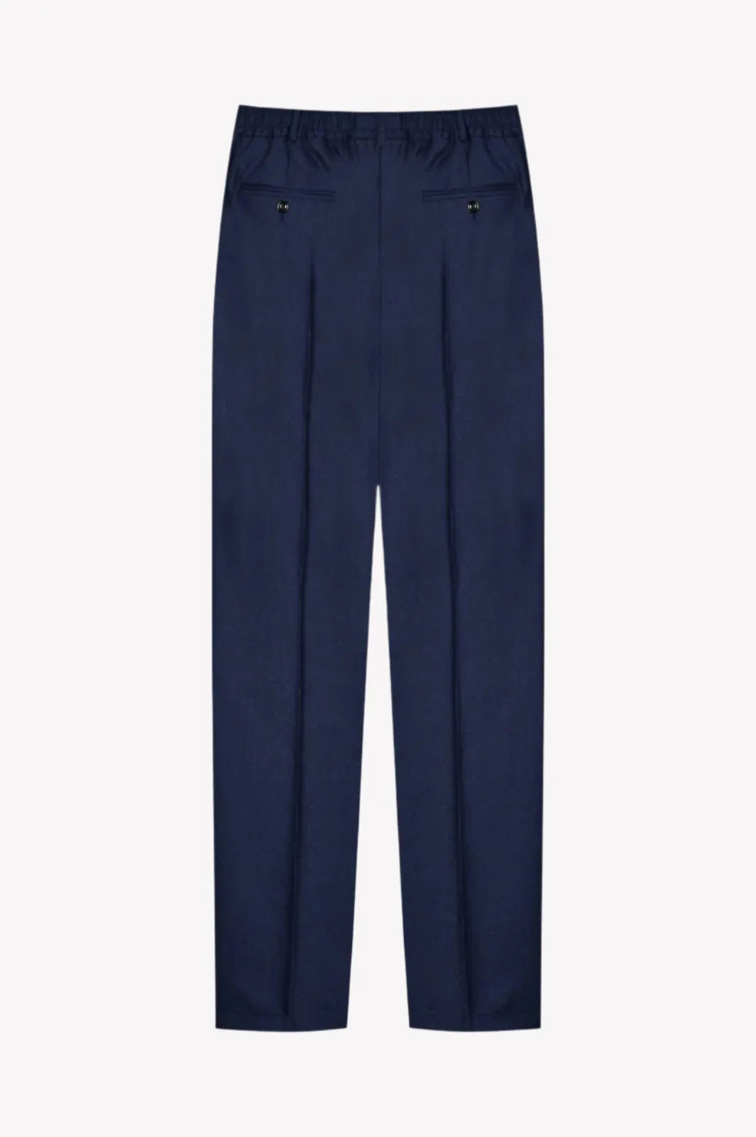 Navy Wool & Cashmere Trousers