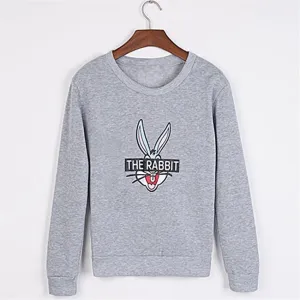 New Autumn Winter Women Fashion Cute Cartoon Bugs Bunny Printed Sweatshirts Loose Casual Female Hoody Coat Hoodies KH982881