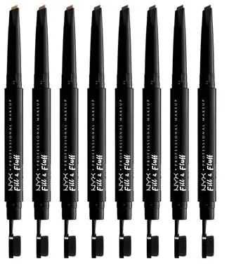 NYX PROFESSIONAL MAKEUP Fill & Fluff Eyebrow Pomade Dual-Ended Brush & Pencil,