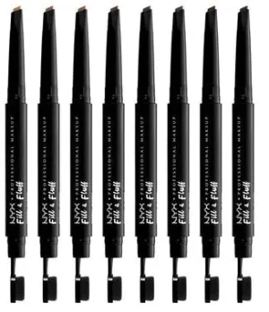 NYX PROFESSIONAL MAKEUP Fill & Fluff Eyebrow Pomade Dual-Ended Brush & Pencil,