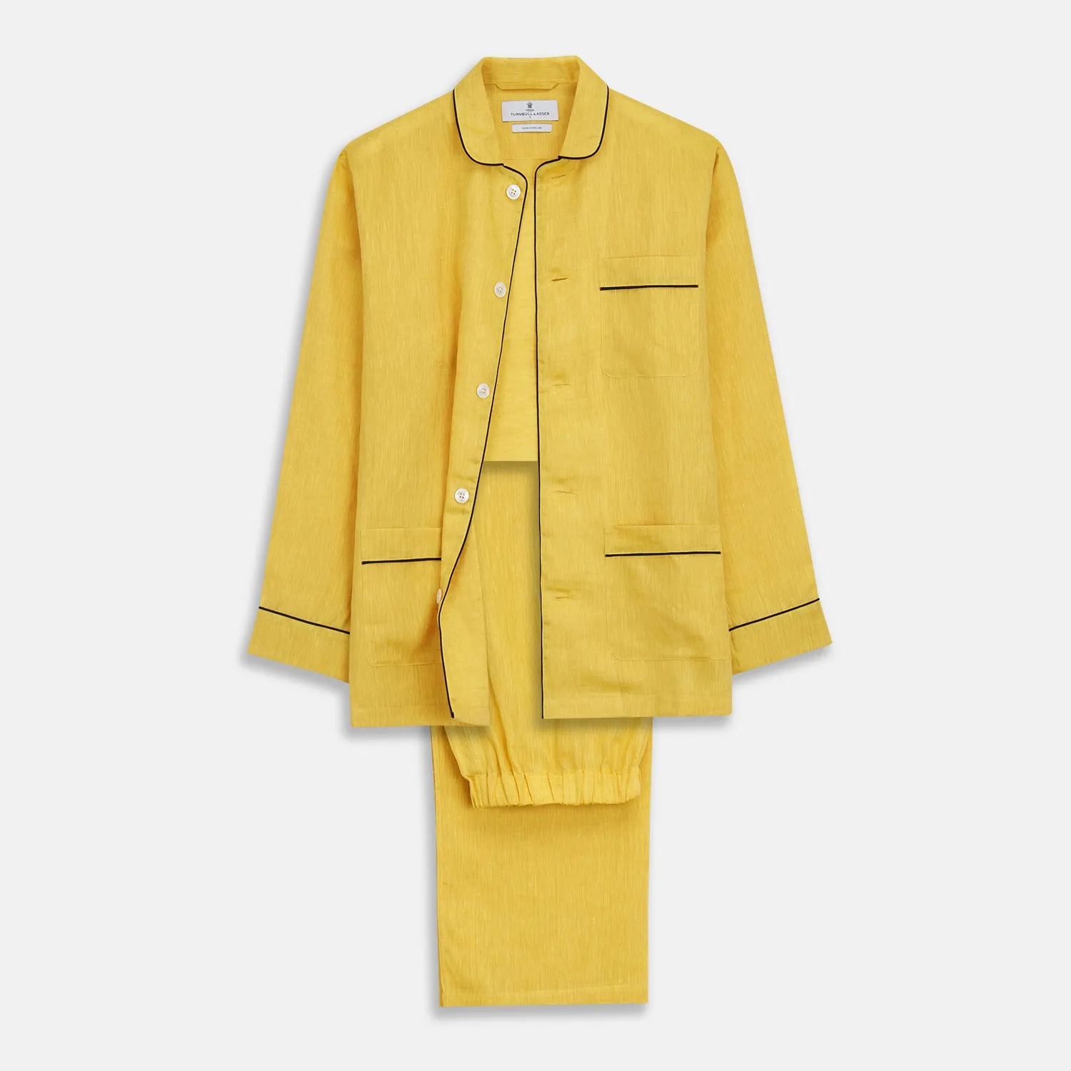 Ochre Linen Modern Pyjama Set