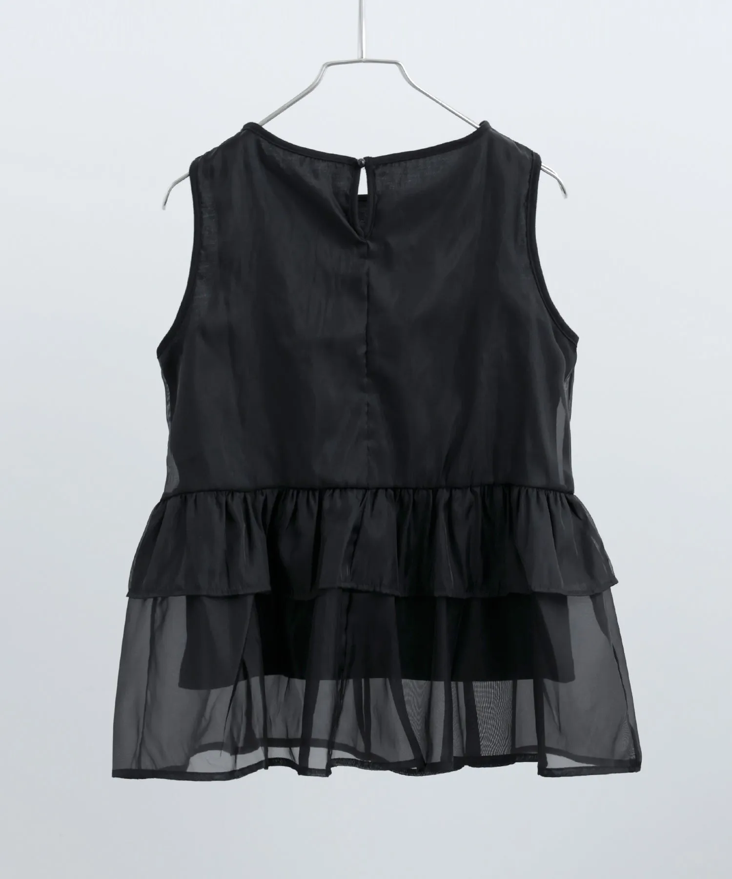 Organdie Frill No Sleeve Tops