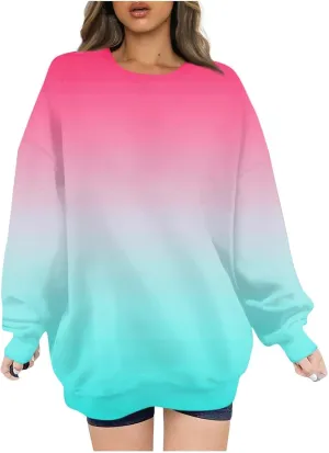 Oversized Long Sleeve Crewneck Sweatshirts For Teen Girls Fall Fashion Womens Pullover Tops Casual Loose y2k Clothes