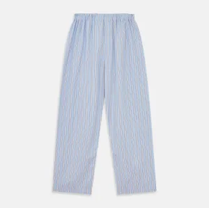 Pale Blue Multi Stripe Cotton Hastings Pyjama Trousers