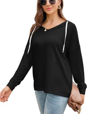 PCEAIIH Fashion Tops Hoodies for Women Pullover Casual Sweatshirts Long SLeeve Shirts Loose Fit