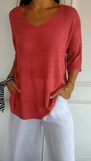 Pearl - Comfortable Soft V-neck Top