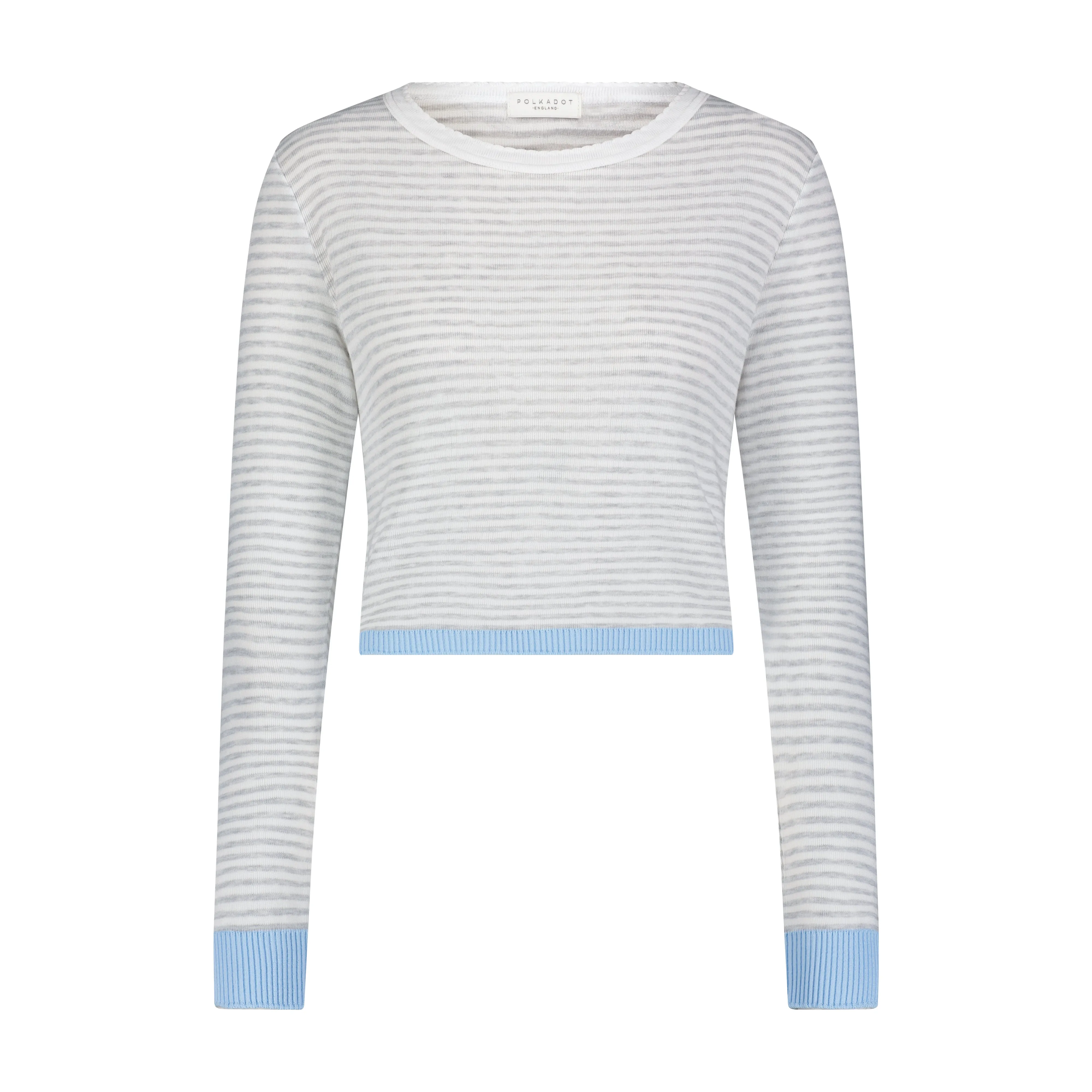 Polkadot NELL CROP SLOUCHY Grey Sailor Stripe