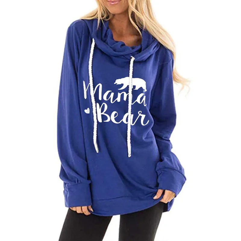 Pullover Drawstring Letter Print Loose Scarf Hoodie