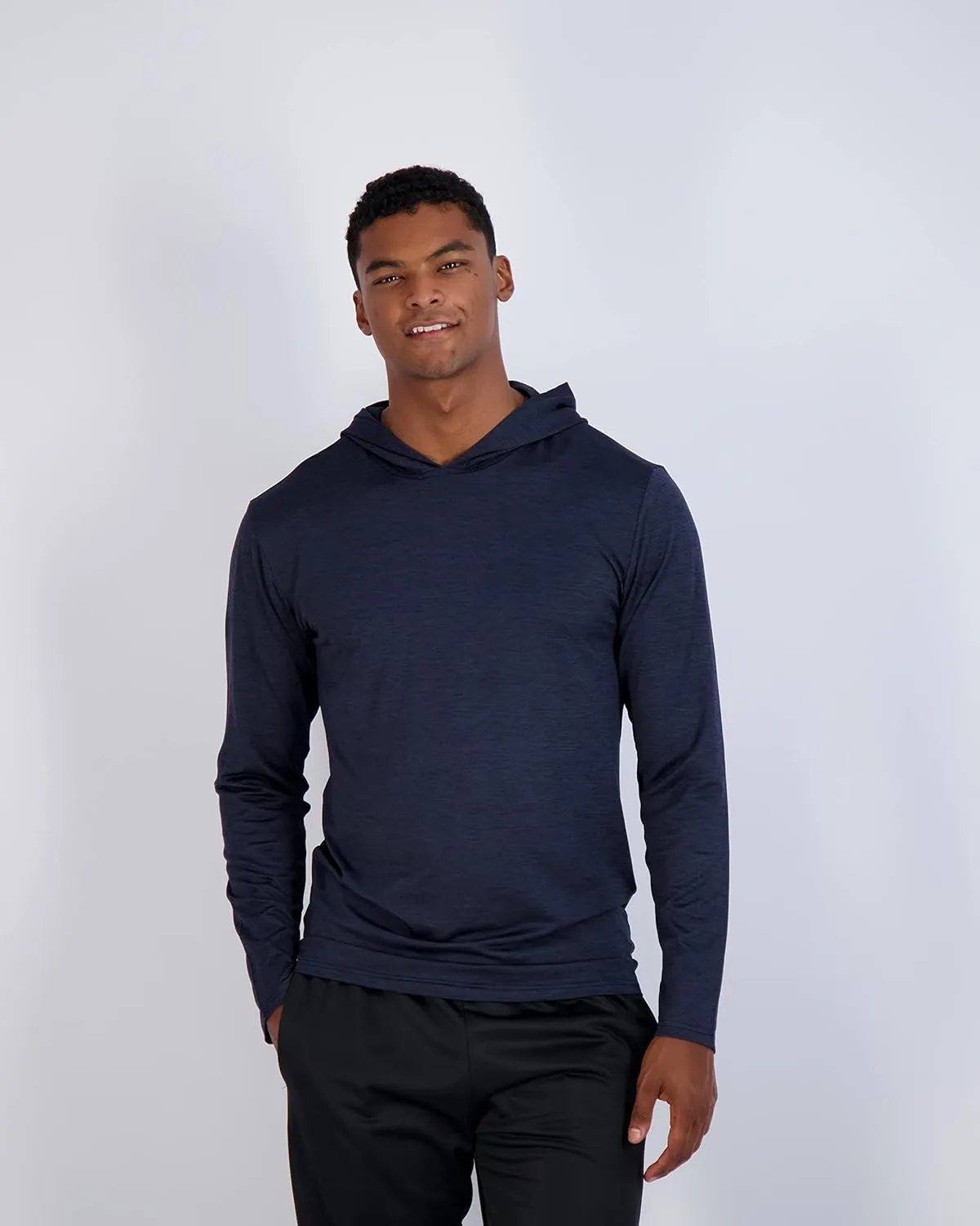 Real Essentials 3 Pack: Men's Dry Fit Wicking Long Sleeve Fishing Active Hoodie Pullover Sweatshirt (Big & Tall)