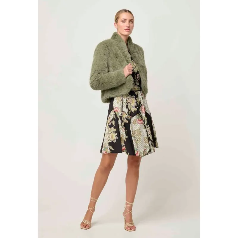 Reina Faux Fur Jacket | Jade Mist