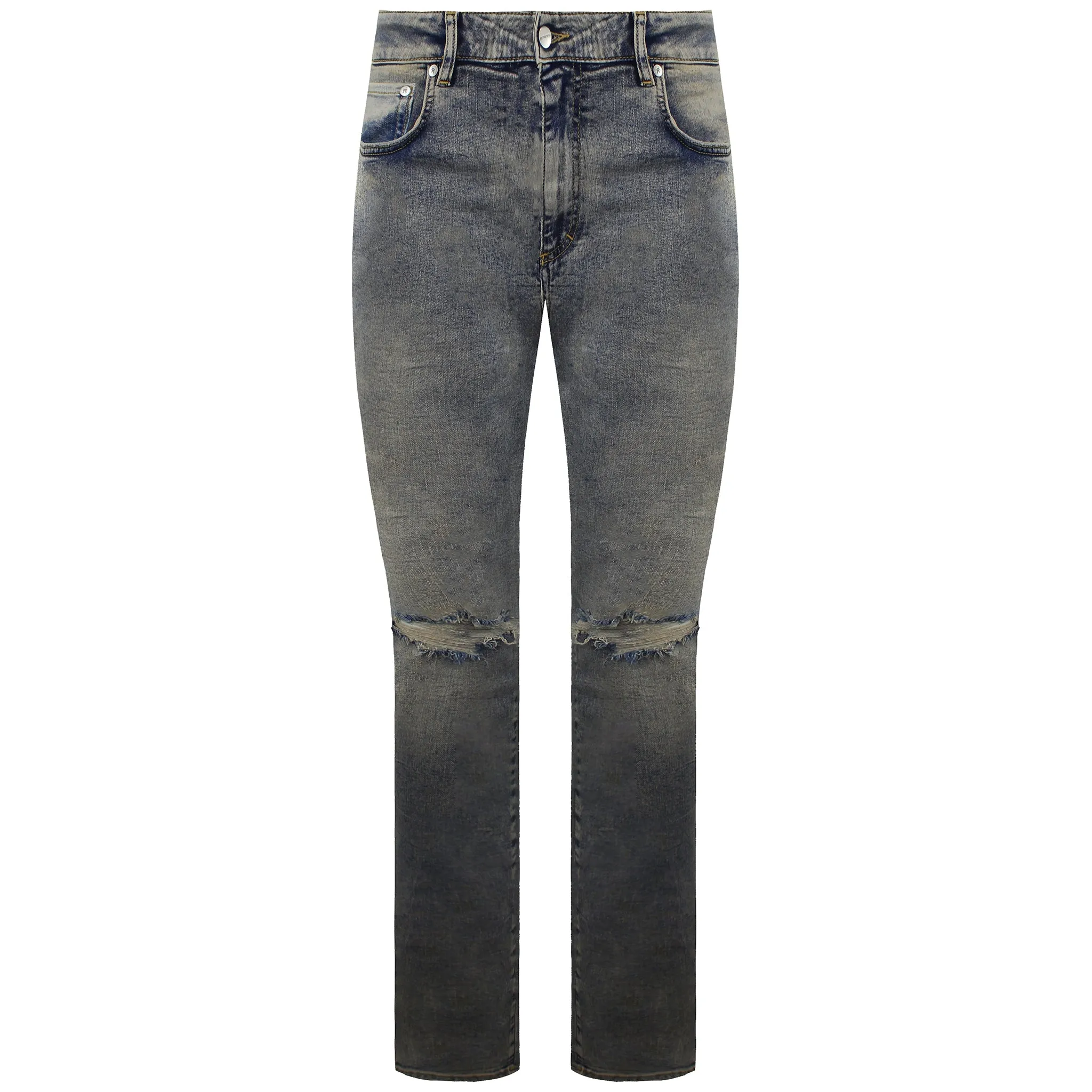 Represent Detroyer Mens Blue Cream Jeans