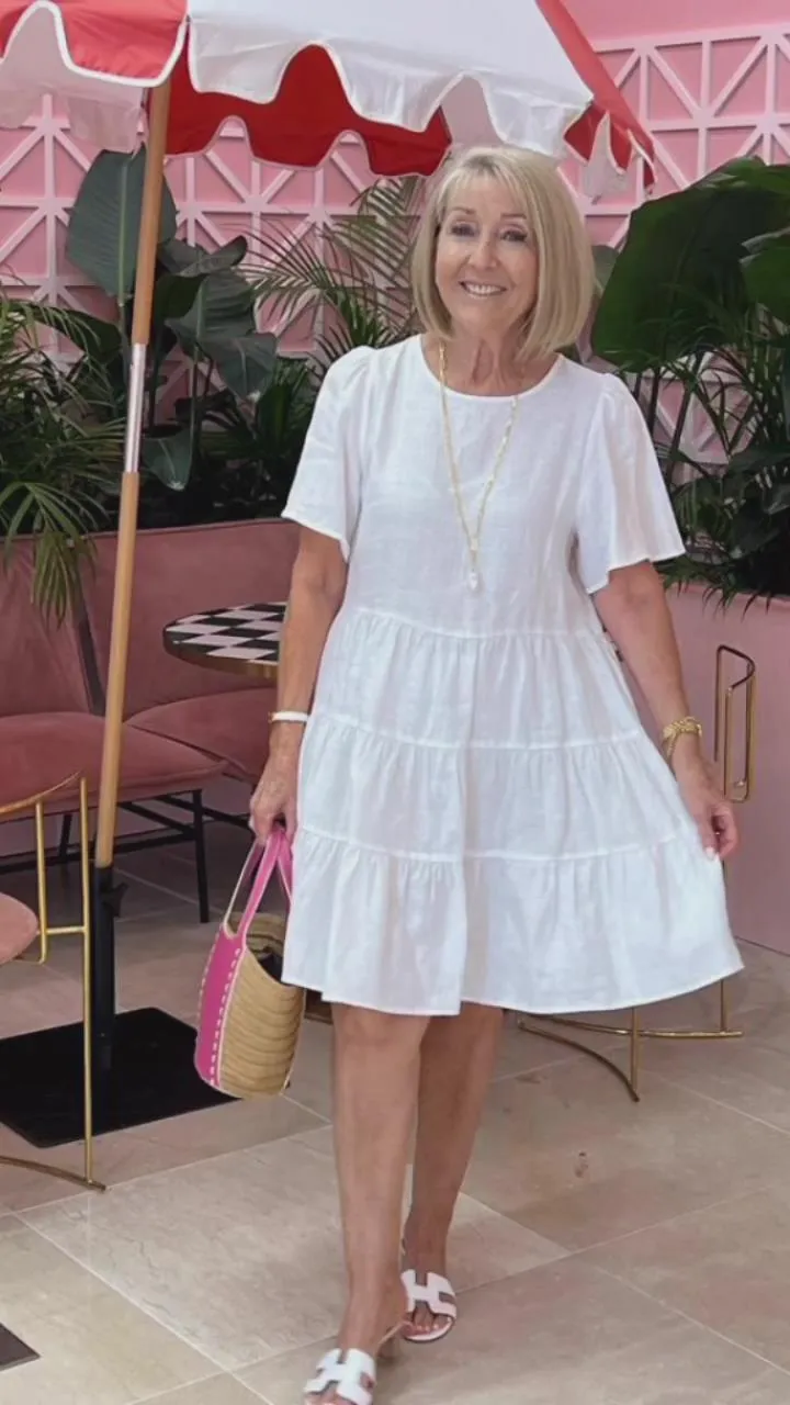 Round Neck Elegant Tunic Dress