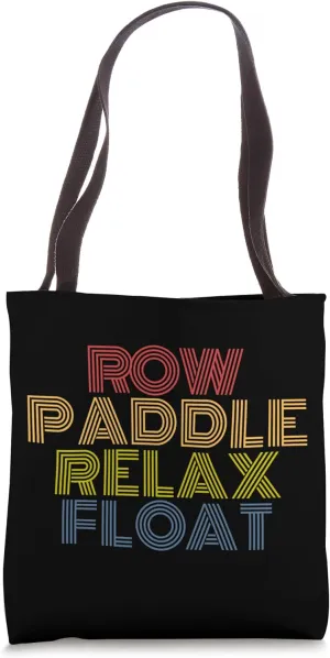 Row Paddle Relax Float Lake Life Vibes Retro Tote Bag