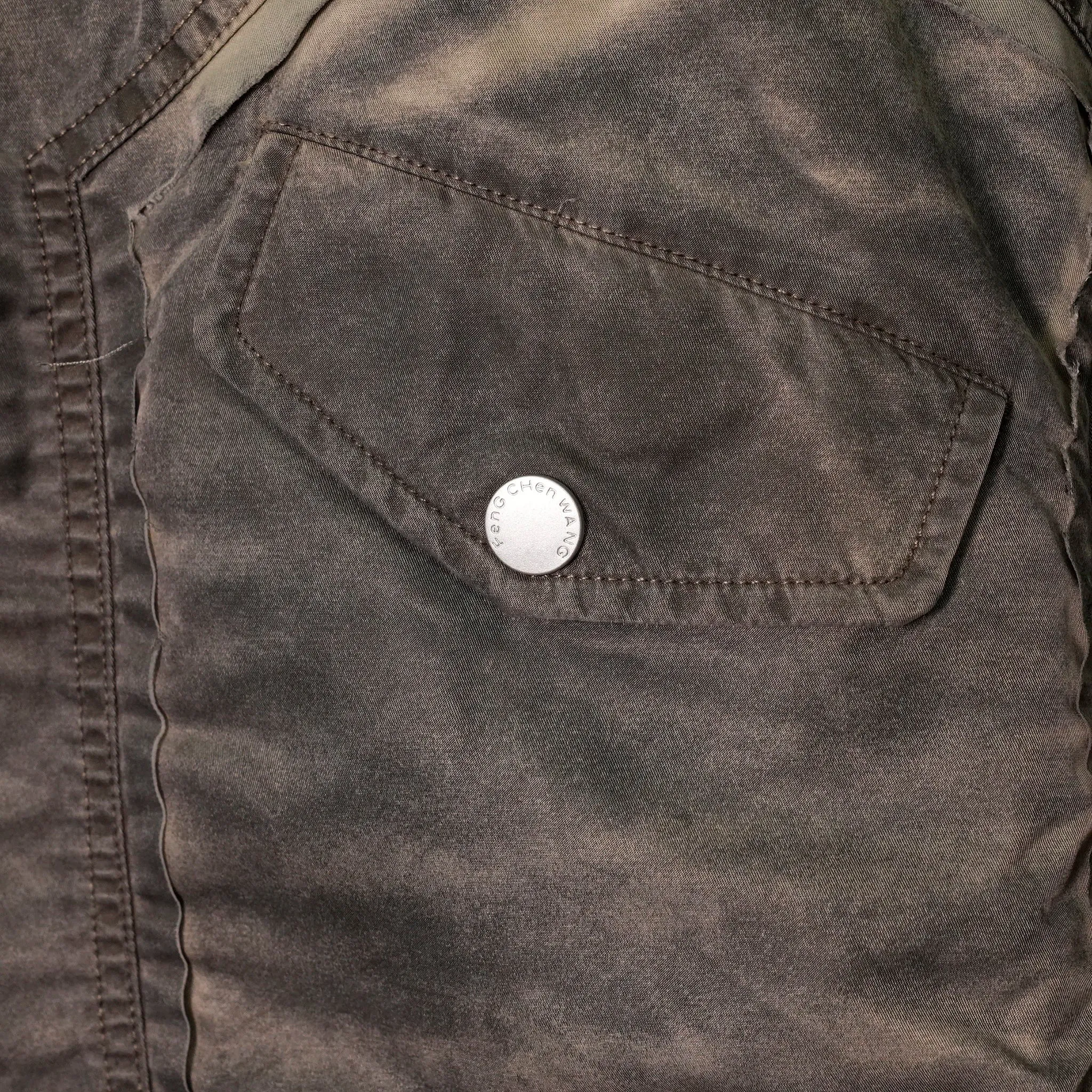 SANDWASHED NYLON BOMBER / BROWN
