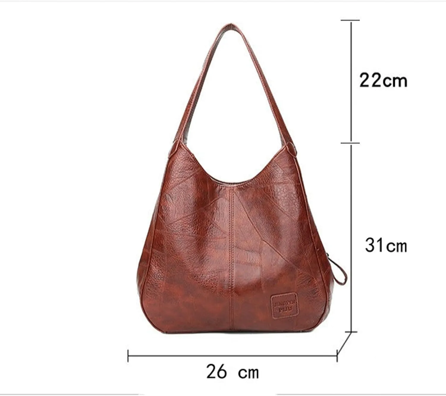 Shoulder Bag Large Capacity Waterproof Canvas Handbag with Shoulder Strap - Versatile Leisure Small Leather Bag(Black)