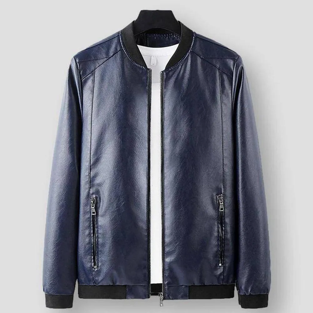 Sky Madrid Leather Slim Biker Jacket