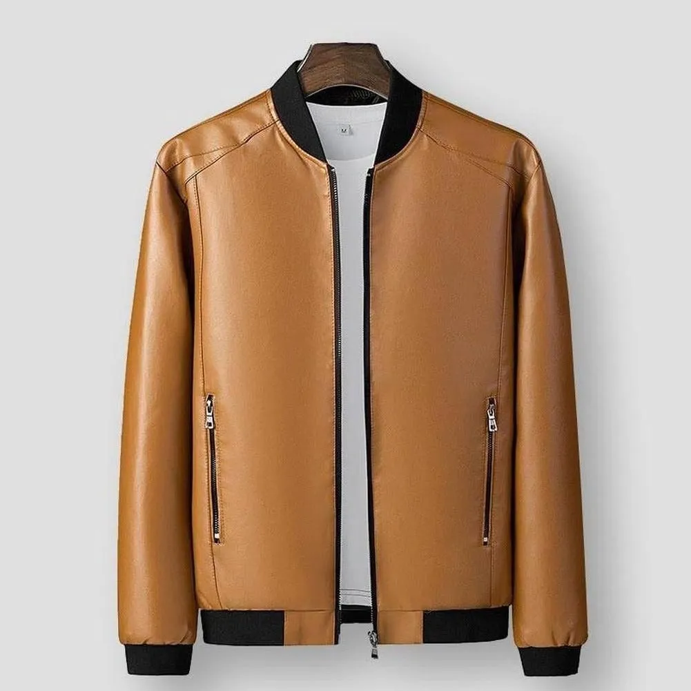 Sky Madrid Leather Slim Biker Jacket