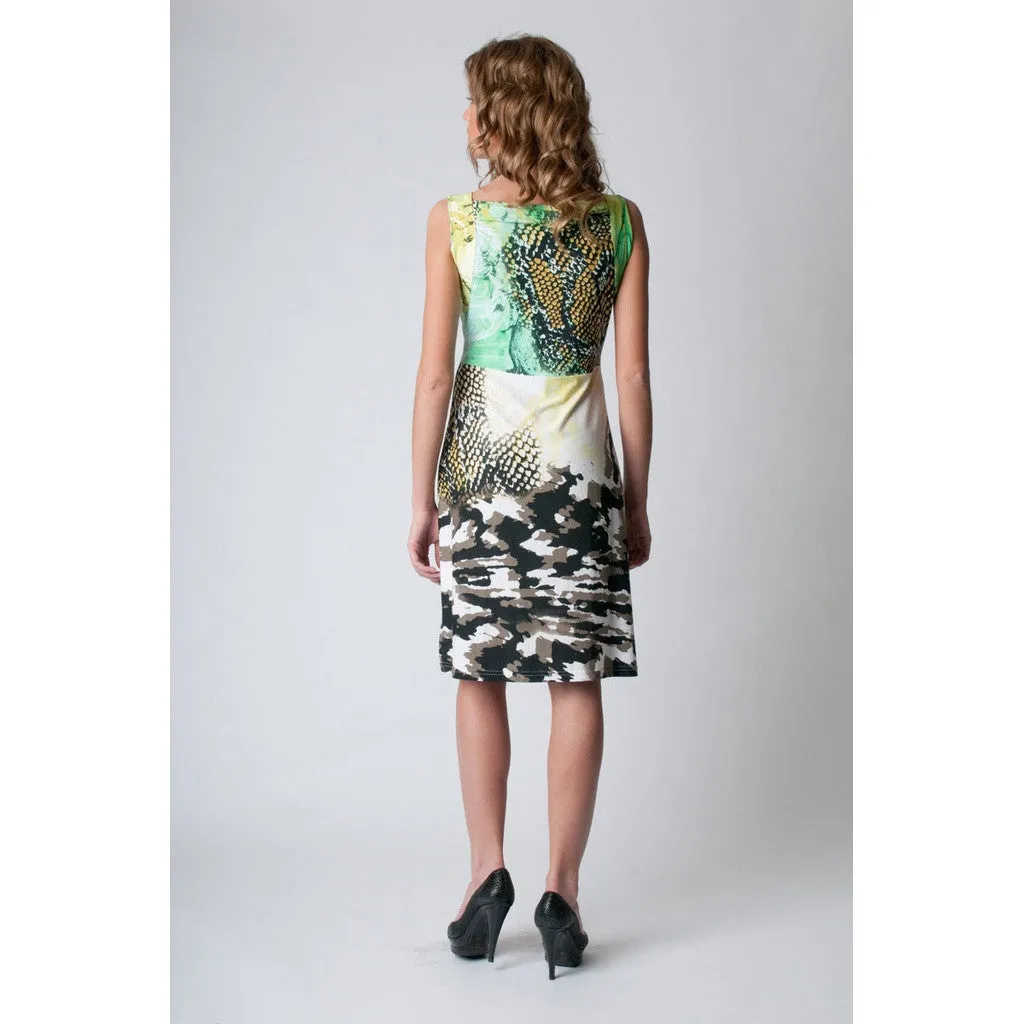 Sleeveless Animal Print Dress