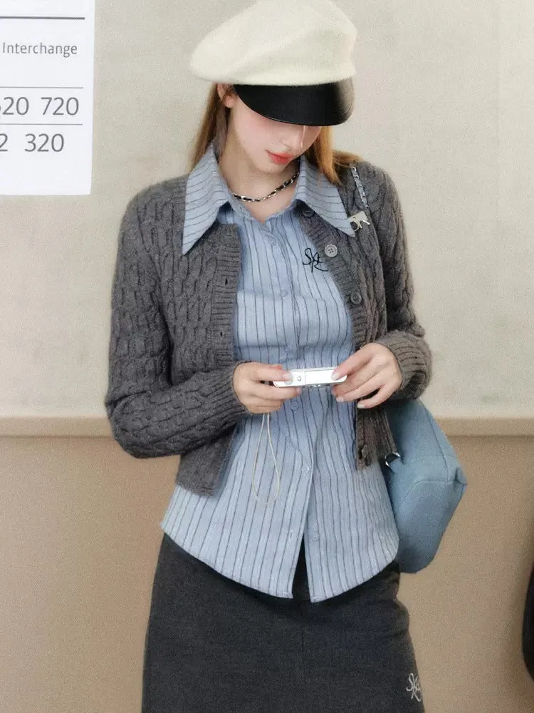 Slim-fitting and versatile knitted cardigan