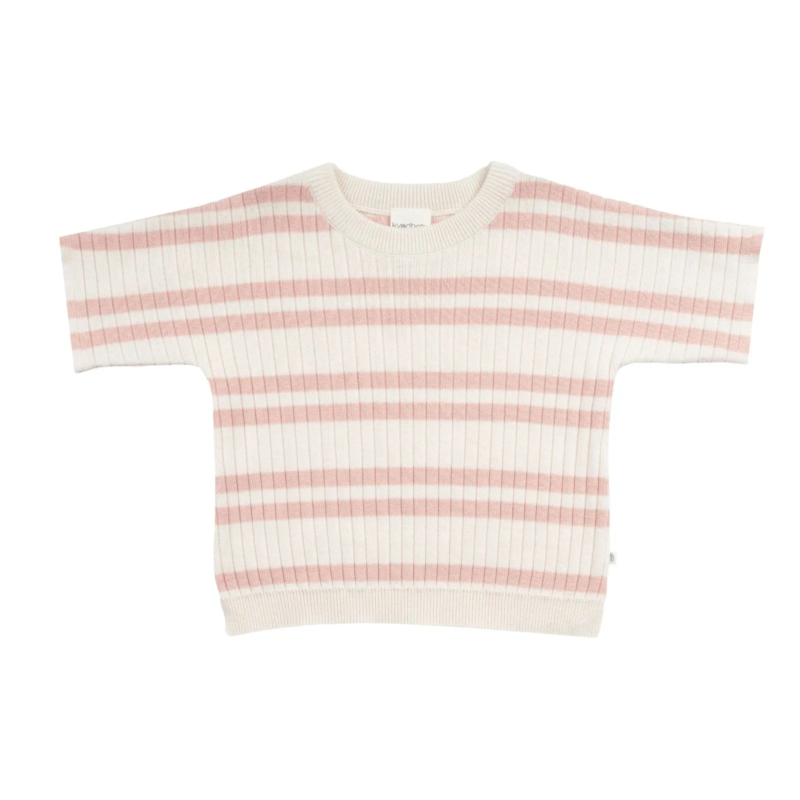 Slouchy Knit Rib Tee - Pearl Stripe