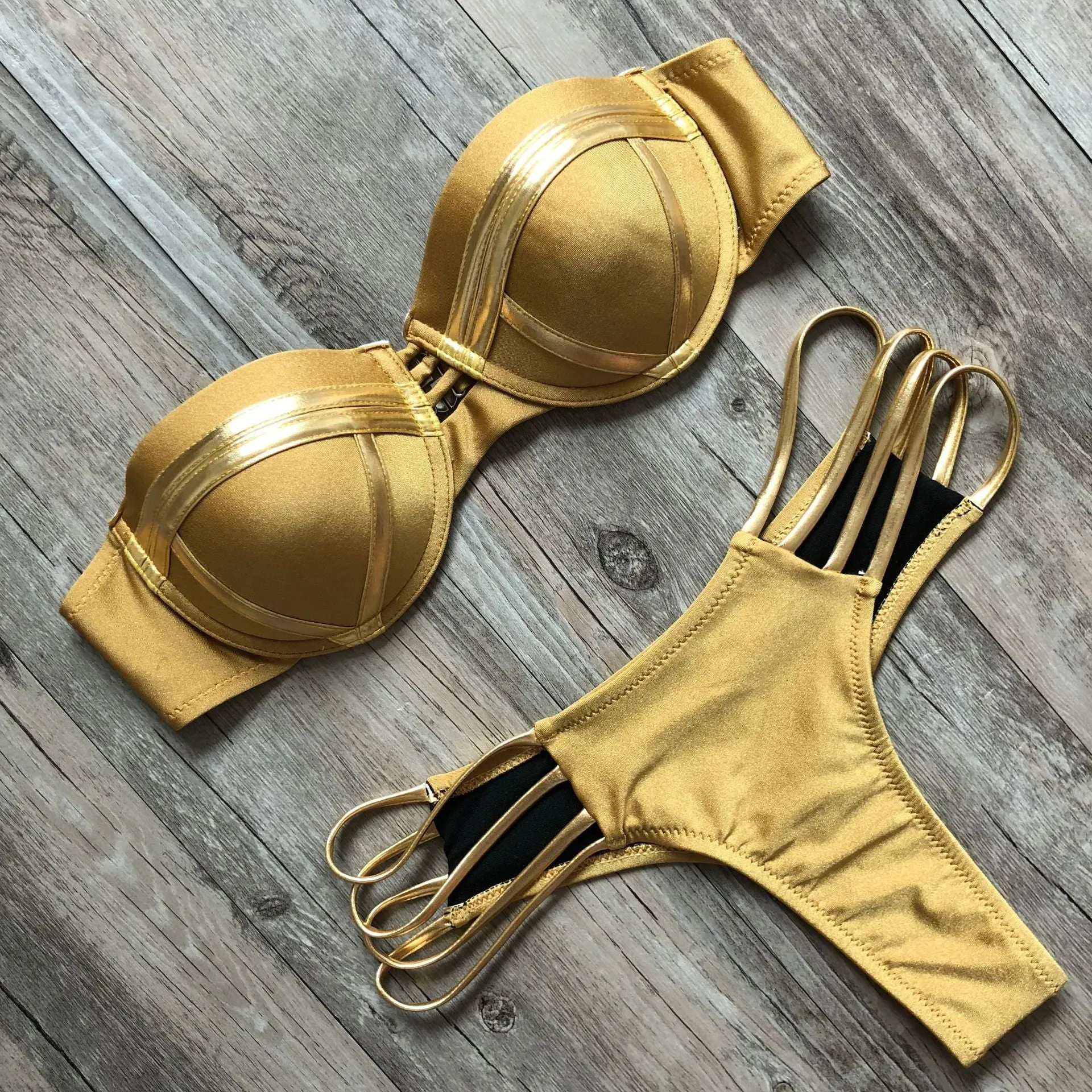 Solid Color Bikini Separates Versatile Swimwear