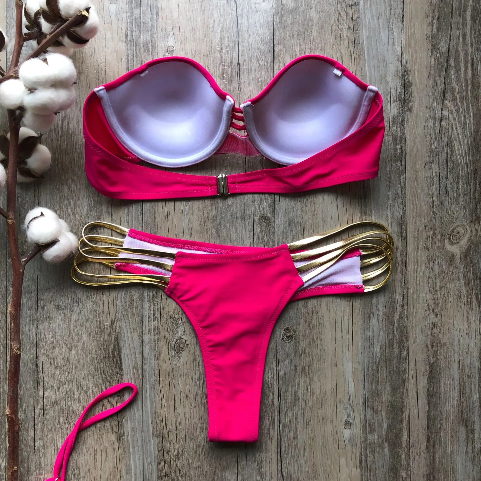 Solid Color Bikini Separates Versatile Swimwear