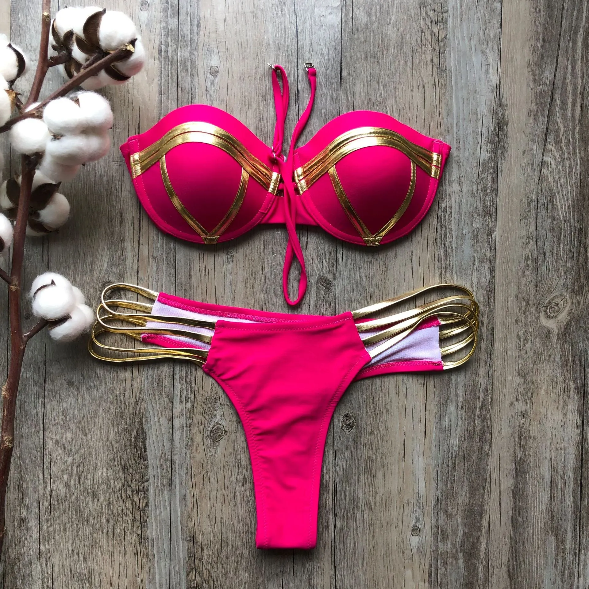 Solid Color Bikini Separates Versatile Swimwear
