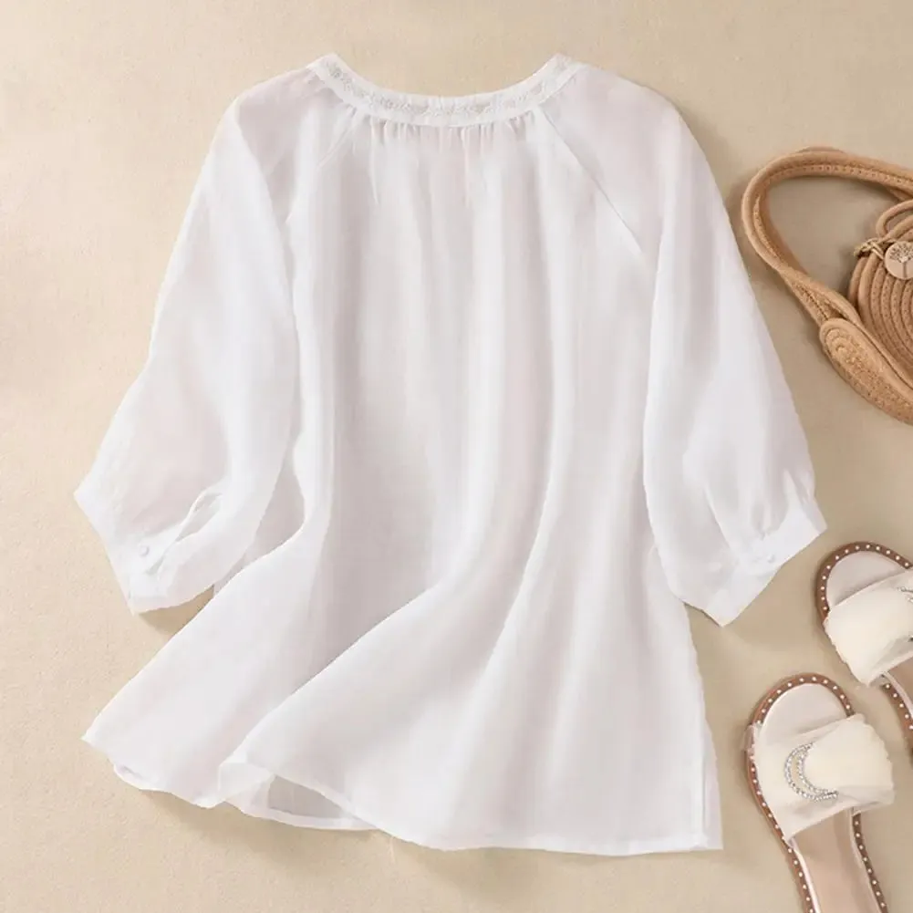 Sophie Embroidered Cotton Floral Blouse