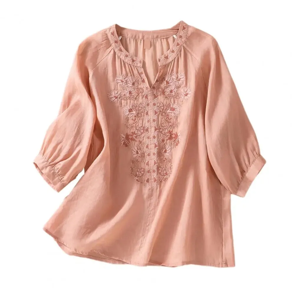 Sophie Embroidered Cotton Floral Blouse