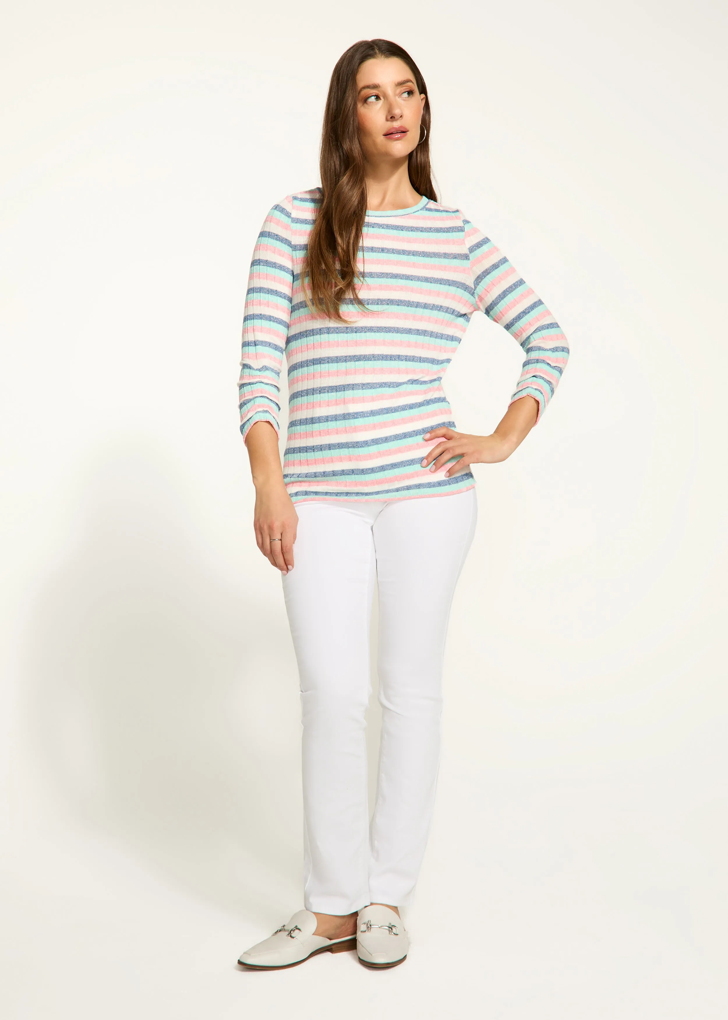 Sparkle Ribbed Top, Sparkle Stripe