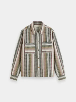 Structured striped shirt
