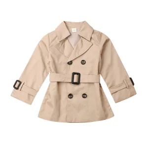 Toddlers Trendy Belted Trenchie 2-7T