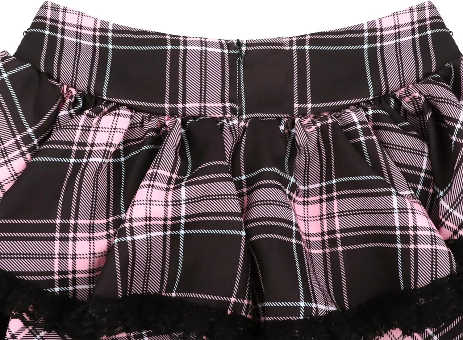 TSMNZMU Womens Gothic Mini Skirts High Waist Punk Grunge Pleated Skirts Harajuku Lolita Skirt Mall Goth Emo Skirt
