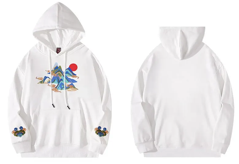 Unisex Embroidery Harajuku Casual Hoodies